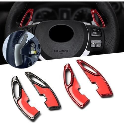 2Pcs Car Steering Wheel Shift Paddle Real Carbon Fiber Shifter Extension For LEXUS IS NX RX GS Series