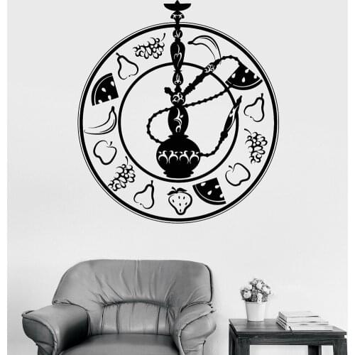 Hookah Vinyl Wall Decal Fruit Shisha Wall Stickers Lounge Bar Cafe Smoking Decor Sticker Home Decor Living Room Bedroom G751