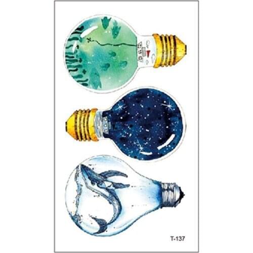 Waterproof Temporary 3d Tattoos Sticker On Body Art Tattoo Panda Flash Fake Tattoo Glitter Fox Rabbit Women Watercolor Colo R3Y8