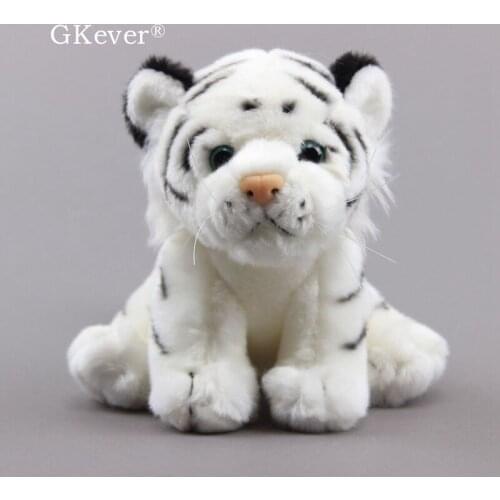 Height 18 cm Cute White Tigers Plush Toys Simulation Tigers Soft Stuffed Dolls baby kids Christmas Birthday Gift