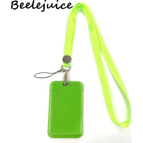 Green Color Creative Lanyard Card Holder Student Hanging Neck Phone Lanyard Badge Subway Access Card Holder Accessories Gifts