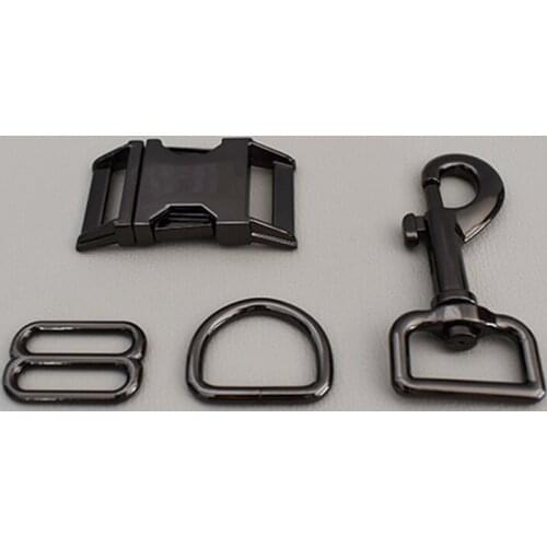 1 sets 25mm DIY dog collar Straps Bags Belts Accessories Adjuster Slider for 1 Inch(25mm) Webbing High Quality Plated Metal