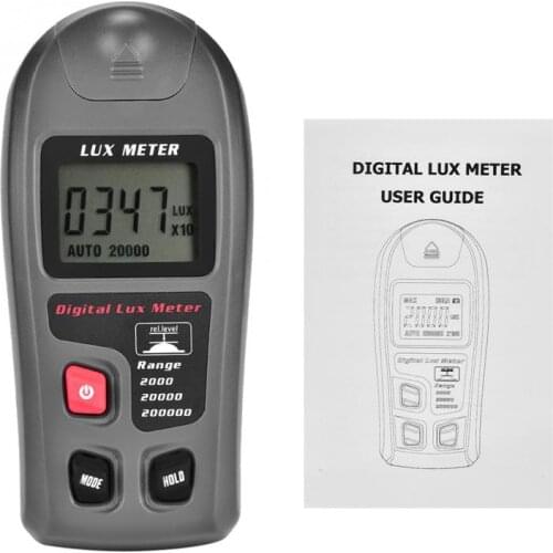 1 Set LCD Display Digital Luxmeter Light Meter Environmental Testing Illuminometer