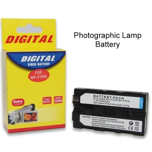 1pc 7.2V 2400mAh NP-F550 NP-F570 Rechargeable Lithium-ion Battery Pack For NP-F550 F750 F970 F960 LED Video Light Lamp Battery