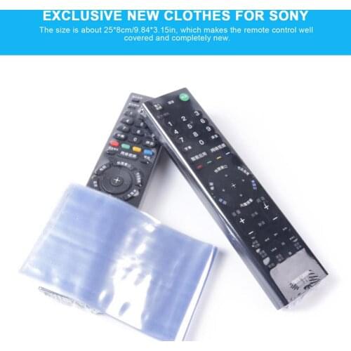 10pcs Remote Control Case For Home TV Air Conditioner Transparent Dustproof Heat Shrinkable Film Dust Bag