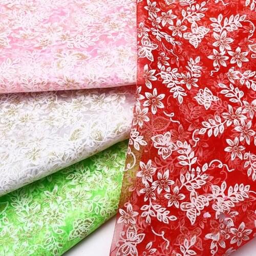 100*150cm Flower Fabric Clothes Fabric for Sewing Accessories Skirt Dress