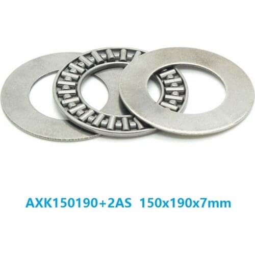 2pcs/lot AXK150190+2AS Plane Thrust Need Roller Bearing 150x190x7mm needle roller cage assemblies 150*190*7mm