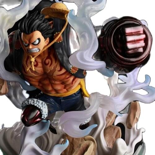 28CM Anime Figure ONE PIECE Monkey D. Luffy Double Fist PVC Action Figure Collectible Model Toy Large Statue For Boys Gift