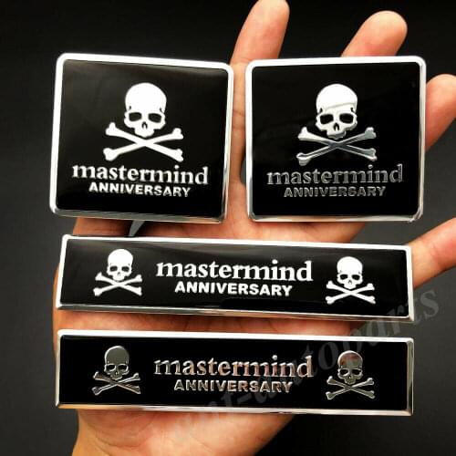 4x Skull Skeleton Car Emblem Badge Motorcycle Gas Tank Sticker Mastermind JDM