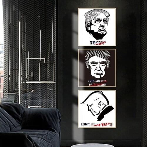 Abstract Trump Figure Humor Funny Canvas Painting Wall Art Nordic Posters and Prints Wall Pictures for Living Room Decoration