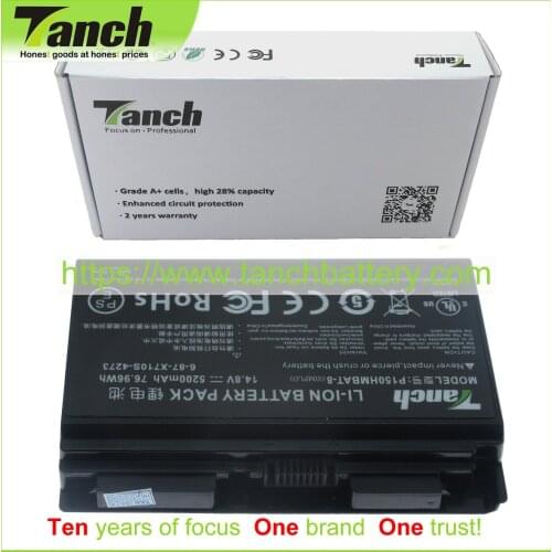 Tanch Laptop Battery X710S 6-87-X710S-4271 6-87-X710S-4J7 6-87-X710S-4J7 for CLEVO P170EM P170HM P170SM 14.8V 5200 mAh