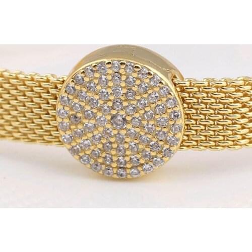 Authentic S925 Silver Shine Reflexions Dazzling Elegance With Crystal Clip Charm fit Lady Bracelet Bangle DIY Jewelry