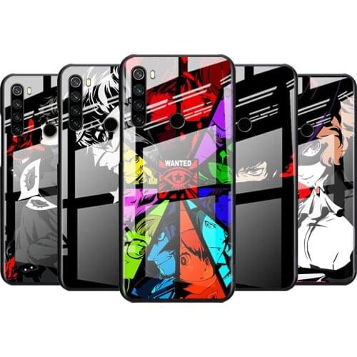 Tempered Glass Cover Hot Anime Persona 5 Game For Xiaomi Redmi Note 10 10S 9T 9S 9 8T 8 7 Pro Max Phone Case