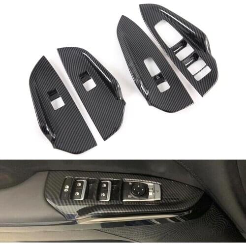 For KIA K5 2020 Left Hand Drive Car Door Armrest Window Lift Switch Panel Cover Trim Styling Auto Accessories 4pcs