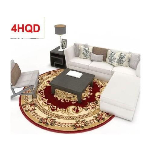 European Round Rug Fashion Living Room Carpet Bedroom Carpet Basket Computer Chair Cushion Machine Wash