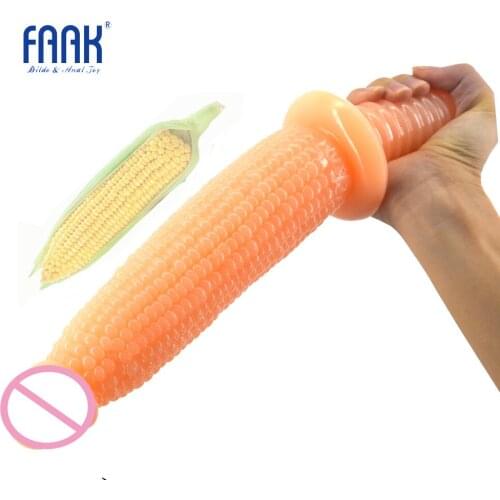 FAAK Long Dildo with Thread Handle Imitate Corn Dildo Big Fake Penis Sex Toys for Women Adult Products Sex Shop Flirt Masturbate
