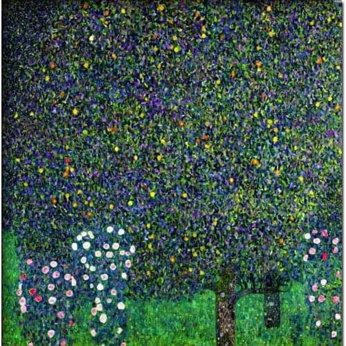 Famous Oil painting Roses Under the Trees circa Gustav Klimt reproductions Canvas Art High quality Hand painted