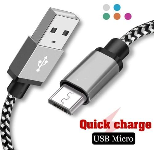 Micro USB Cables 1m/2m/3m Fast Charging USB Data Cable for Samsung Xiaomi Huawei Android Mobile Phone Accessories Microusb Wire