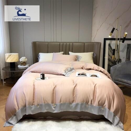 Liv-Esthete Women Pink 100% Silk Bedding Set Pure Healthy Silk Duvet Cover Queen King Flat Sheet Pillowcase Bed Linen For Sleep