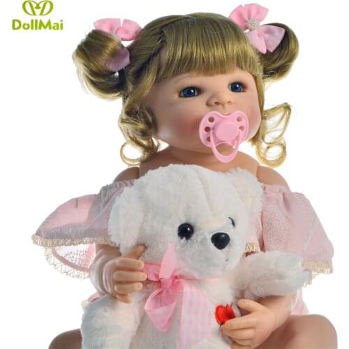 55cm sweet princess Reborn Doll real Newborn Baby Handmade Collection pink clothes Girl Birthday fun Gift Bebes Reborn