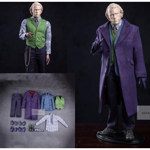 In Stock 1/6 Male JOKER Clown Costume Exquisite Purple Coat Set for 12 inch Action Figures Bodel Model Accessories DIY