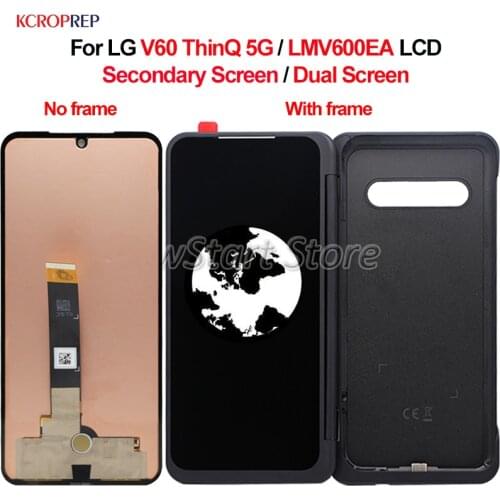 For LG V60 ThinQ 5G LCD Dual Screen Display Touch Screen Digitizer Assembly For LG LMV600EA lcd Secondary Screen Replacement