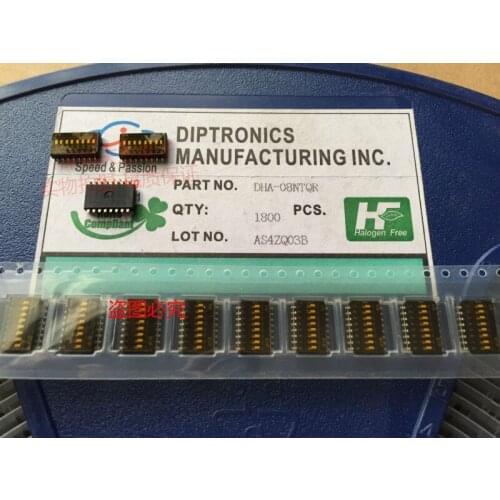 Original new 100% DIP DHA-08NTQR dial switch 1.27mm miniature coding switch SMD 8-bit 8P