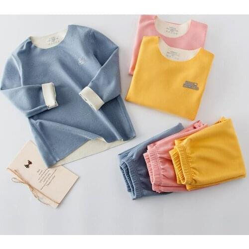 2-12 Years Girl Sleepwear Children Underwear Set Kids Long Johns Clothes 2021 Autumn Winter Baby Girl Boy Homewear