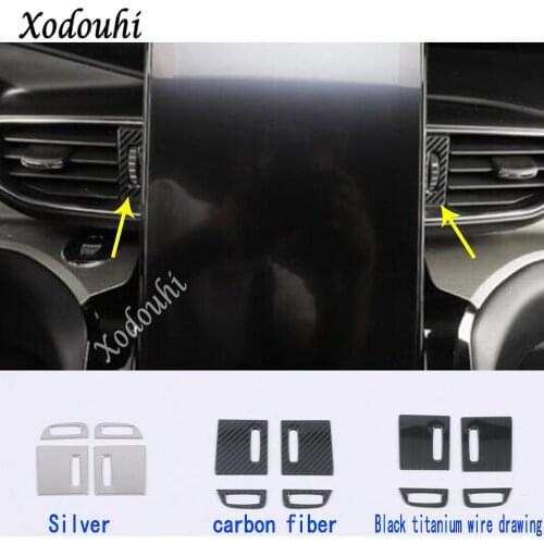 For Ford Explorer U625 2019 2020 2021 Car Stick Stainless Steel Switch Vent Outlet Middle Air Condition Panel Control Trim Frame