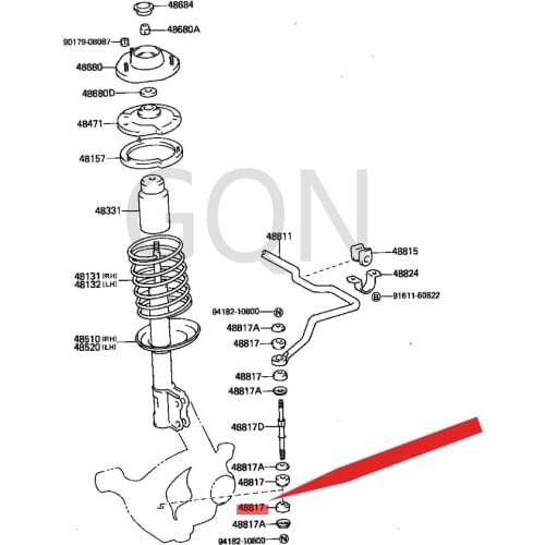 Front stabilizer bar cushion 1984-Toy ota STA RLE TCO RSA COR OLL ASE DSP RIN TER rear stabilizer bar rubber particles
