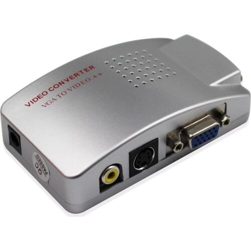 VGA Converter Box NTSC PAL VGA to AV RCA Signal Adapter Converter 1080P Video Switch Composite for Computer PC