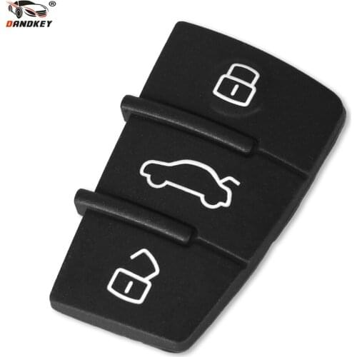 DANDKEY Buttons Rubber Pad For Audi A3 A4 A5 A6 A8 Q5 Q7 TT S LINE RS Rubber Pad Remote Key Keyless Fob 3 Buttons