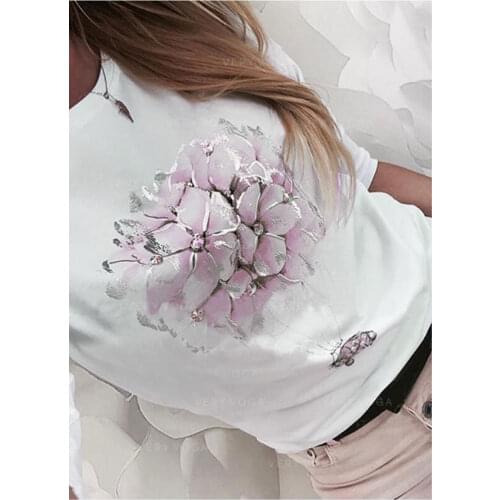 O-Neck Loose Warm Spring Casual Lady Outwear Tees Girls Short Sleeve Autumn Women Letter Printed Pullovers 3XL Plus Size M0260