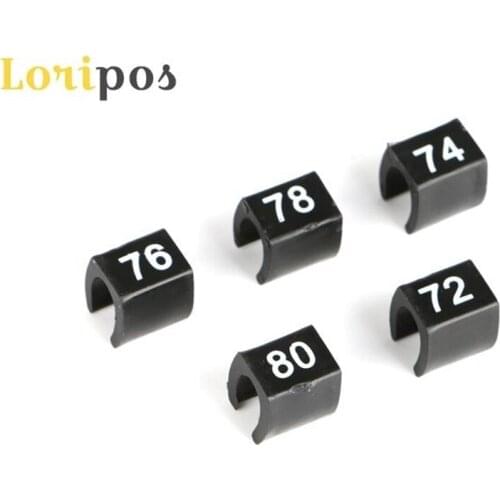 U-shape Size Markers For Pant Rack Tube, Trousers Clothing Hanger Sizers Snap Clip Ring Plastic Tags Sign For Clothes Rod Rail