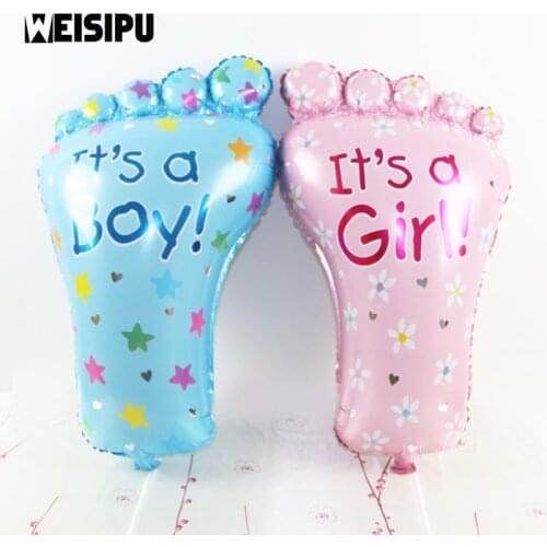 1pcs New Aluminum Foil Balloon Baby shower Boy Girl Foot Ballons Newborn Party Decoration Supplies