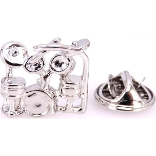 High quality Lapel Pin shelf drum Brooch mens suit shirt Lapel Badge Brooch Pin mens jewelry gift music Lapel Brooch Pi