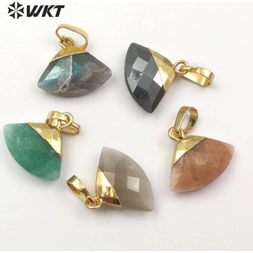WT-P1403 Wholesale New Fashion crystal Pendant Arrival Kinds Of Elegant Stone Adorable Geometric Shape Jewelry with Metal Plated