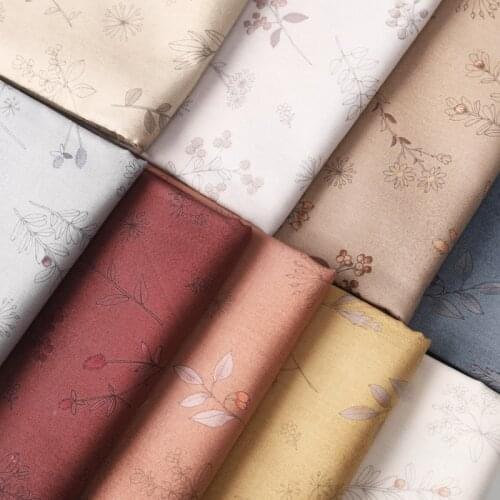 Japanese Imported Floral Print Cotton Fabric Elegant Female Cheongsam Clothing Patchwork Bag Diy Handmade Cloth