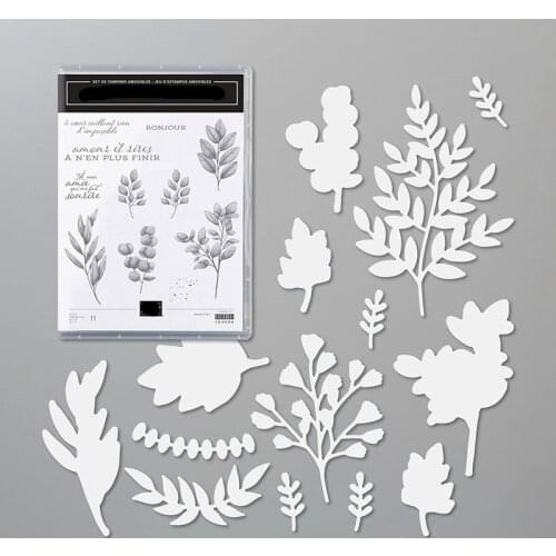 GREENERY Metal Cutting Dies and Stamps Stencils for DIY Scrapbooking Decorative Embossing DIY Paper Cards New Arrival 2021