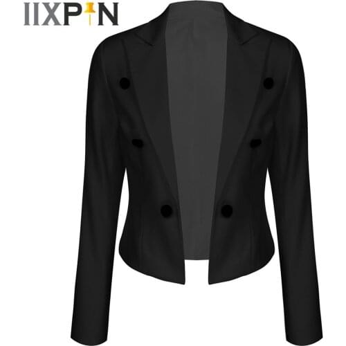 Fashion Womens Lapel Blazer Work Office Lady Blazers Business Jacket Work Suits Coat Femme Long Sleeve Outwear Blazers Female