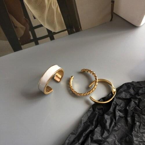 Womens Fashion Contracted Temperament Opening Ring Punk Style Suit Ring Adorn Article