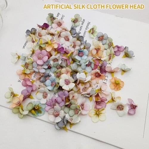 50/100pcs Daisy Flower Head Mini Silk Artificial Flower for Wedding Engagement Party Home Decor Handmade DIY Garland Headdress