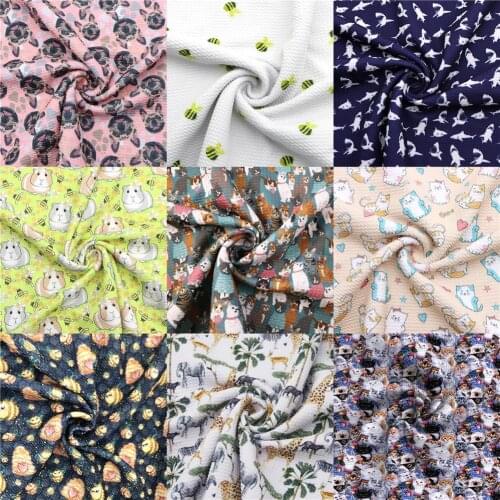 50*145cm Dog Bee Printed Bullet Textured Liverpool Fabric for Tissue Kid home textile Patchwork Sewing Quilting Material,c18844