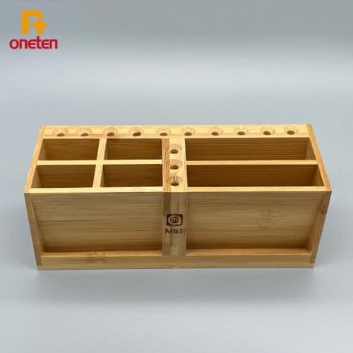 Amaoe M63 Bamboo Storage Rack For Screw Holder Tweezers Steel Mesh / Mobile Phone Maintenance Tools Storage box