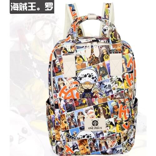 Anime Cartoon Student School Shoulder Bag Tokyo Ghoul Totorro One Piece Sasuke Cosplay Backpack Travel Laptop Bags