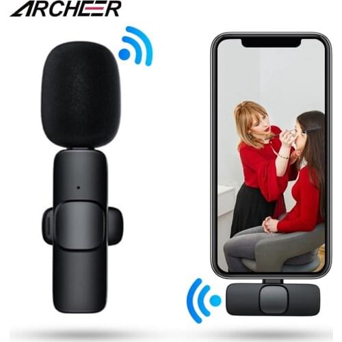 LEORY C2 Wireless Microphone Lavalier MIC Adapter Professional Recording Live Streaming Webcast Game for ios Smart Phone Compute
