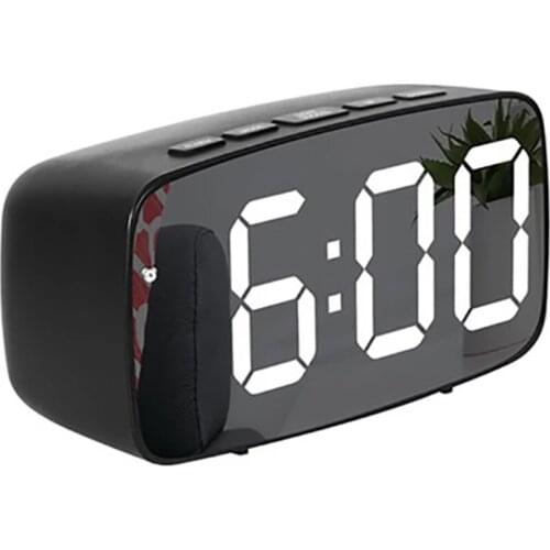 Alarm Clock Digital Electronic Smart Mechanical LED Mirror Snooze Table Wake Up Light Temperature Display Home Decoration Dimmer