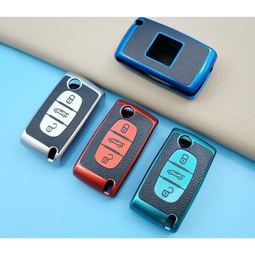Latest Style Key Case For Peugeot RCZ 206 207 306 307 308 407 408 For Citroen C2 C3 C4 C5 C-quatre Car Cover Accessories Shell