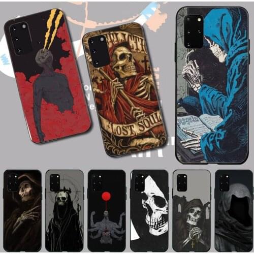 Skeleton Horror pattern art Phone Case For Samsung A32 A51 A52 A71 A50 A12 A21S S10 S20 S21 Plus Fe Ultra