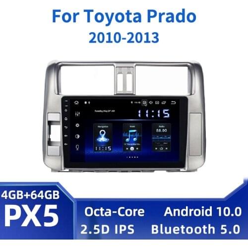 Dasaita Android 10.0 Multimedia player for Toyota Prado 150 2010 2011 2012 2013 Car Radio 9" IPS Screen GPS Navi 8-Core 4GB+64GB